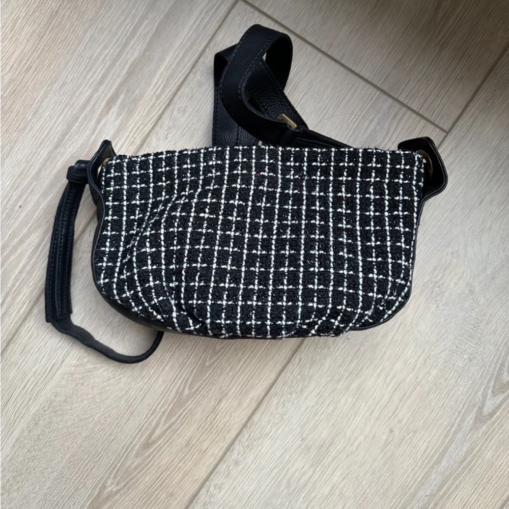 HAMMITT Cooper Small Midnight Trellis/Brushed Gold Crossbody Shoulder Bag - Picture 7 of 11